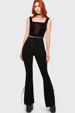 Killstar Withered Garden - Snakeheart Corset Dames Korset - zwart/paars - XXL — thumbnail 2