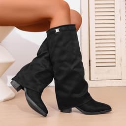 Overknee Laarzen - Hoge Laarzen Dames - Winterse Mode - Comfortabele Pasvorm - 6.5cm Hak — thumbnail 4