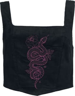 Killstar Withered Garden - Snakeheart Corset Dames Korset - zwart/paars - XXL — thumbnail 1