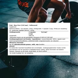 Peak Maca Pure (120 Caps) Unflavoured - Testosteron Booster - Maca — thumbnail 2