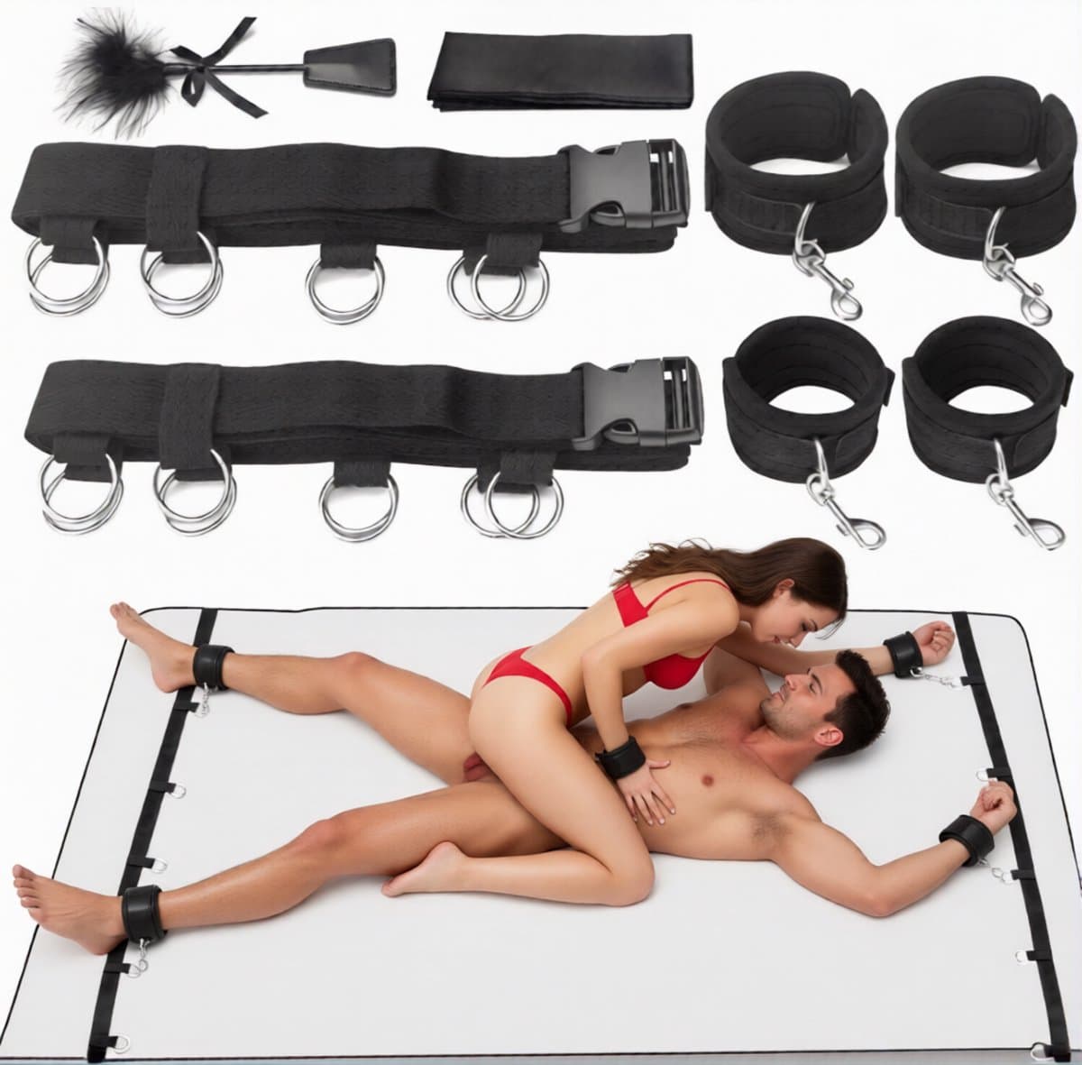 Luxe Universele Bed-Bondage Set - sex toys BDSM — afbeelding 1