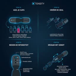 Xtensity 1 – Automatische Masturbator – Langduriger Vacuüm orgasme - 7 snelheden tot ultieme sensatie - Push-pull krachten - Oplaadbaar – Diepere stimulatie – sex toys voor mannen – masturbators voor man – sex speeltjes – seksspeeltjes – Zwart — thumbnail 5