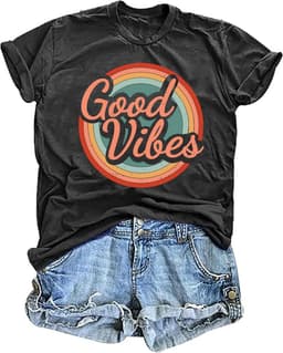 Dames T-shirt met Regenboog Print - Zomer Korte Mouwen Ronde Hals — thumbnail 5