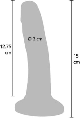 Get Real – Dual Density Dildo met Zuignap met Aders in Stijlvol Opvallend Ontwerp Verharde Kern - 15 cm – Roze — thumbnail 2