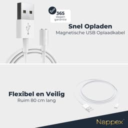 Magnetische Oplaadkabel - Vibrator Oplader - Satisfyer Compatibel o.a. Pro 2 Generation 3, Curvy, Pro 3, Pro 4+, Vibes, Luxury - Wit — thumbnail 5