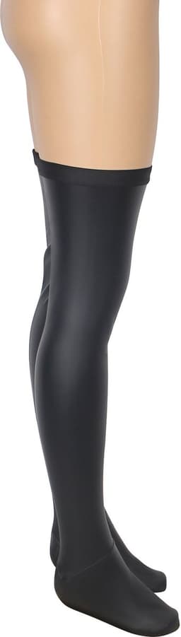 Zeloria Wetlook Kousen PU Leer – Zwart – Overknee Kousen met Stretch – Dames Stockings XS-M — thumbnail 11