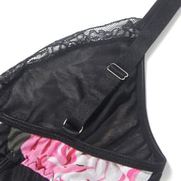 Zeloria Sexy Mesh Nachtjurk met Bloemenprint en Split – Transparante Lingerie Jurk met Kant en Slip – Verleidelijke Nightgown Dames – M — thumbnail 15
