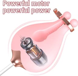 Oneay Roze vibrerende tepelklemmen voor vrouwen, meerdere vibratiestanden, vibrerende tepelklemmen, clitorisstimulator, seksspeeltje voor volwassen stellen, vrouwelijk genot. — thumbnail 3