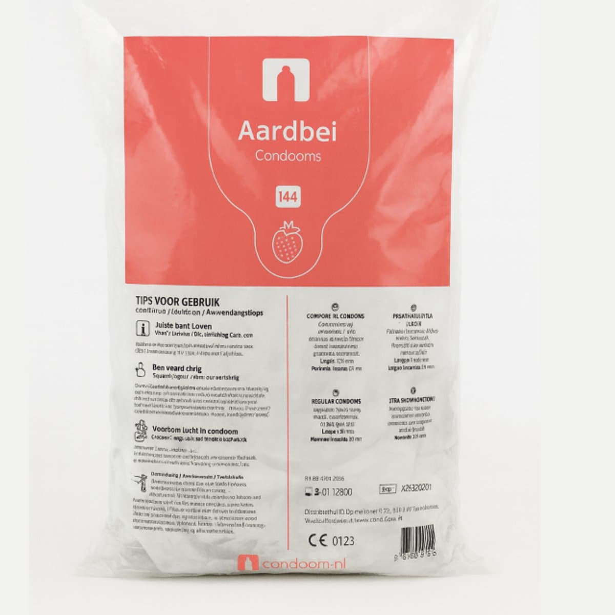 Condoom.nl Aardbei Condooms - 144 stuks — afbeelding 1