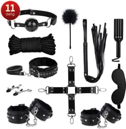 Quick Relief Tease Set™ - Bondage Set voor Mannen & Vrouwen - 11 Delig - Seksspeeltjes met Handboeien - Enkelboeien, Gag, Blinddoek, Zweepje - Sex Toys Koppels — thumbnail 1