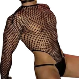 Heren Visnet Lingerie - Bodysuit - BDSM - Erotische Herenkleding - Mannen — thumbnail 1