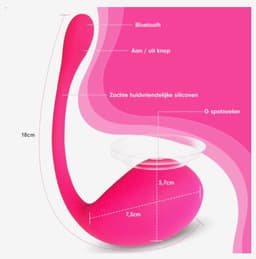 Vibrerende Ei - Bluetooth - App (Love Spouse) - 10 standen - Waterdicht - Vrouwen en Mannen — thumbnail 2