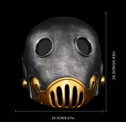 Bronskleurig Gasmasker – Cosplay & Halloween – Sci-Fi Design — thumbnail 2