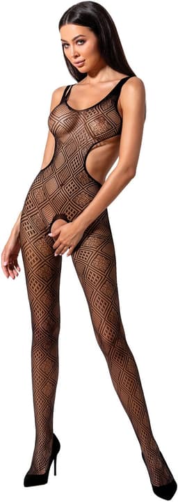 Passion - Woman Bs085 Bodystocking Black One Size — thumbnail 1