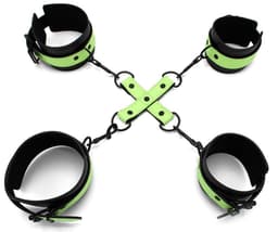 Kiotos - Glow in the Dark - Boeienset - Polsboeien Handboeien en Hogtie Set — thumbnail 3