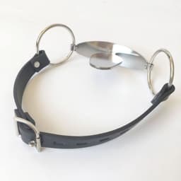 Nooitmeersaai - Monknevel bit - PU leer/Metaal - Zwart/Zilver - verstelbaar — thumbnail 3