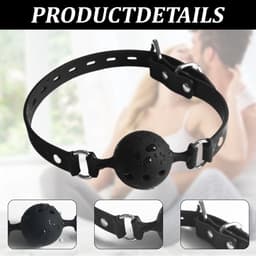 longziming Siliconen Ball Gag – Bondage en Rollenspelaccessoires Spel – Erotisch Accessoire – Sensueel Vastbinden – Volwassen Speelgoed voor Partner Spel — thumbnail 8
