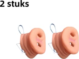 2-delig - Dierenneusmasker - Halloween Cosplayfeest Varkensneus - Geschikt voor Pigsy-personagespel - Huidskleur — thumbnail 1