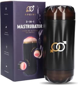 Masturbator voor Man - Pocket Pussy - Vagina en Mond - 2-in-1 - Kunstvagina - Nepvagina - Seksspeeltje - Masturbator Vagina en Mond - Blowjob Stimulator - Sexspeeltje - Zeer Realistisch en Discreet - Nep Kut - Geluidloos - Sekspop - Sexpop — thumbnail 1