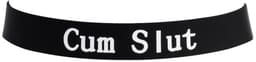 Rimba - Halsband - Collar Met Tekst - CUM SLUT - Siliconen - Zwart — thumbnail 7