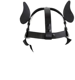 Kiotos Leather - Puppy Masker - Dog Hood - Kunstleer - Zwart — thumbnail 3
