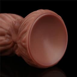 Lovetoy - Realistische XXL Dildo 24.5 cm - Lichte/donkere Beige — thumbnail 4