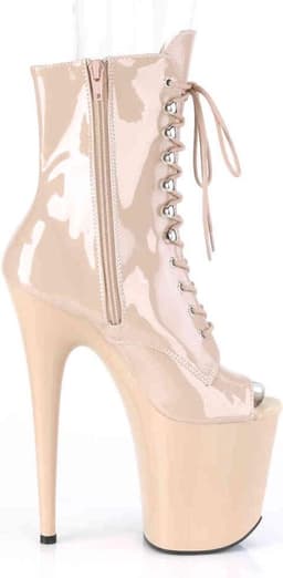 Pleaser - FLAMINGO-1021 Plateau Laarzen, Paaldans schoenen - Paaldans schoenen - 38 Shoes - Creme — thumbnail 5