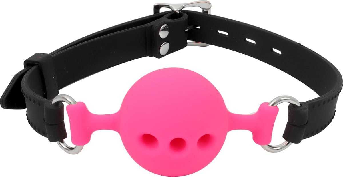 Banoch - ballgag siliconen medium - roze Ø 4,5 cm — afbeelding 1