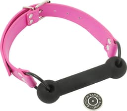 Banoch - mondknevel recht siliconen - roze bit gag - bondage — thumbnail 1