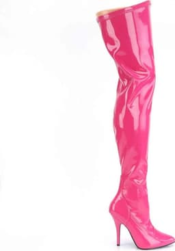 SEDUCE-3000 (EU 40 = US 10) 5 Heel Stretch Thigh High Boot, Side Zip — thumbnail 5