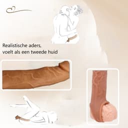 Erodit® Realistische penis condoom sleeve met cockring, sleeve verlenging condoom, vertraging van ejaculatie, harde erectie, verbetering van het uithoudingsvermogen, seksspeeltje voor mannen, Erotiek voor Mannen, Koppels — thumbnail 8