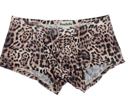 BamBella ® - Boxer short - Maat XXL - Panterprint - Bruin Dun kant gaas stof Ondergoed — thumbnail 3