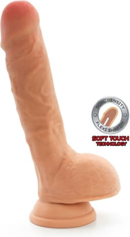 Get Real – Dual Density Dildo met Zuignap met Aders in Stijlvol Opvallend Ontwerp Verharde Kern - 15 cm – Blauw — thumbnail 5