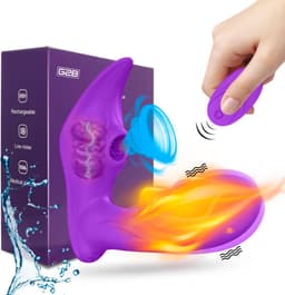 G2B® Clitoris Zuiger - Luchtdruk Vibrator met Afstandsbediening - Clitoris & G-spot Stimulator - Vibrators voor Vrouwen Realistisch & Koppels - 20 Standen - Verwarmd - Waterproof - Sex Toys Couples - Paars — thumbnail 1