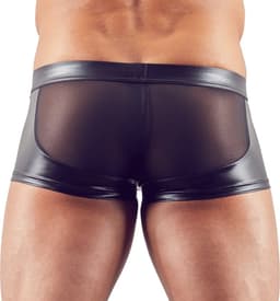 Uitdagende Wetlook Short met Netstof Stukken — thumbnail 6