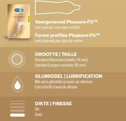 Durex - 60 Condooms - Thin Feel 20 stuks - Classic Natural 20 stuks - Nude No Latex Huid op Huid gevoel 20 stuks - Voordeelverpakking — thumbnail 4