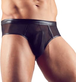 Wetlook Slip Met Open Achterkant - Zwart — thumbnail 2