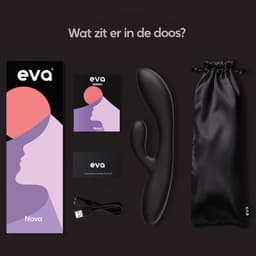 Eva® Nova - Rabbit Vibrator - Clitoris & G-spot Stimulatie - Verleidelijke Audio Verhalen - Fluisterstil & Discreet - Sex toys voor Vrouwen - Vibrators voor Koppels - Seksspeeltjes - Vibrators voor vrouwen - Cadeau voor vrouw - Obsidian Black — thumbnail 10