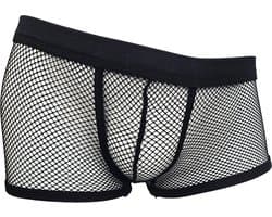 BamBella® Boxer short M/L kant voor mannen -- doorzichtig Erotische Sexy Lingerie Heren - Zwart mannen ondergoed slip
