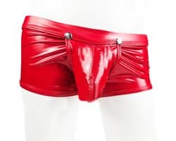 BamBella ® - Boxer short Maat XL Datex (Latex en stof SM kleding BDSM kruisloos erotische heren kleding