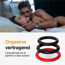 Cockring Siliconen 3 verschillende maten - Penisring - Sexspeeltjes voor mannen - Speeltjes voor koppels - Jespro — thumbnail 5
