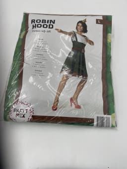 Sexy Robin Hood Kostuum – Groen Jurkje met Bruine Riem & Bijpassende Tiara – M — thumbnail 2