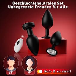 Lzwintrading - Buttplug Vibrator met Afstandsbediening - Vibrators voor Vrouwen & Mannen - Prostaat Stimulator - 3-Delige Siliconen Set - Butt Plug met 10 Vibratie Standen - Sex Toys voor Koppels - Anale Speeltjes - Vibrerende Buttplug - Anaal Dildo — thumbnail 4