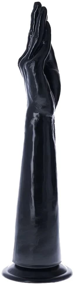 Lusty Fisting Dildo StereoLite - 40 CM - Vuist Dildo - Voor Fisting - Vuistneuken - Met Zuignap - Gemaakt van PVC - Zwart — thumbnail 7