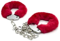 Furry Love Cuffs - Rood - Extra Lange Ketting - Extra Zwaar 265 Gram !! - Extra Groot — thumbnail 2