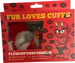 Furry Love Cuffs - Rood - Extra Lange Ketting - Extra Zwaar 265 Gram !! - Extra Groot — thumbnail 1