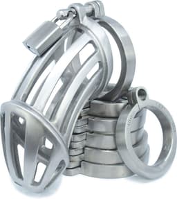 BON4MXL Extra Large High Quality Male Stainless Steel Chastity Cage Extra Grote Roestvrijstalen Peniskooi — thumbnail 1