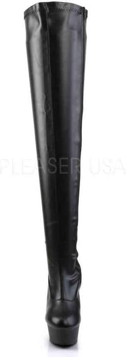 EU 42,5 = US 12 | DELIGHT-3000 | 6 Heel, 1 3/4 PF Thigh High Boot, Side Zip — thumbnail 2