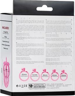Rimba Toys - P-Cage PC02 - Kunststof Kuisheidskooi - Peniskooi - Chastity - Roze - Verkrijgbaar in 3 maten — thumbnail 10