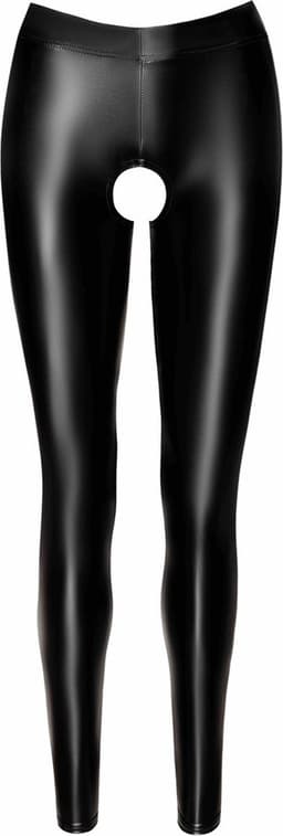 Taboo Wetlook Leggings with open Crotch & Bum - Maat L | BDSM | Noir Handmade — thumbnail 4